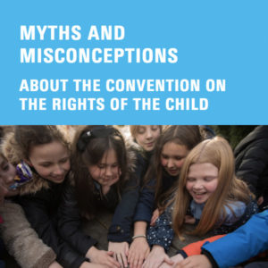 Myths and Misconceptions - Publication Cover showing a group of girls in the playground joining hands.